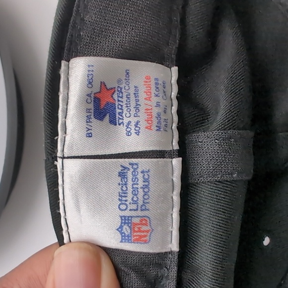 Starter| NWT Vintage NFL Black Los Angeles Raiders Sports Cap Snap Back - Picture 13 of 14